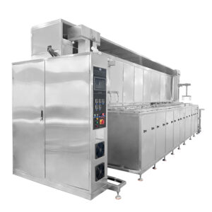 PCBA Cleaning Machine Full Automatic Vacuum Washing PLC HMI Manipulator Transfer Arm Workshop Industrial Ultrasonic Cleaner