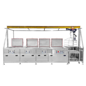 Ultrasonic Cleaning Machine With Crane 175L Four Tanks Parts Washer for Workshop