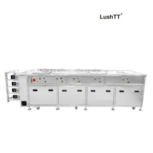 Ultrasonic Bath Five Tanks 192L Cleaning Machine Remove Grease Oil Debris Dust Residue