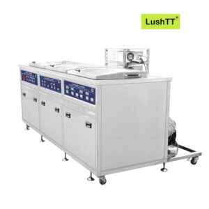 Industrial Ultrasonic Cleaner 135L Three Chambers Oil Rust Flux Cleaning Machine