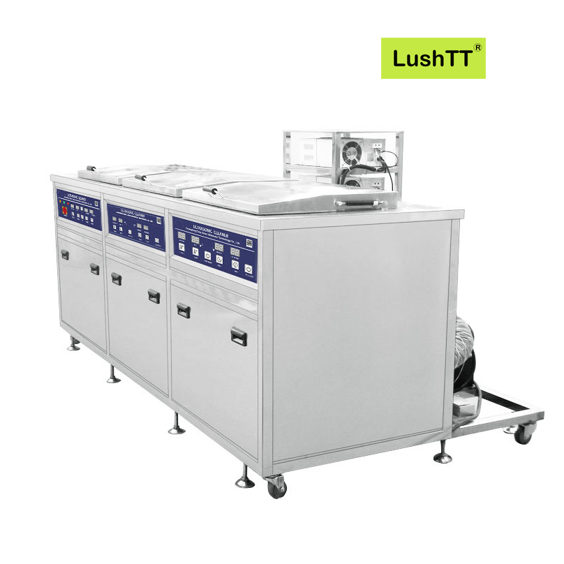 Industrial Ultrasonic Cleaner 135L Three Chambers Oil Rust Flux Cleaning Machine