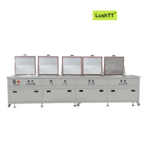 Industrial Ultrasonic Cleaner Five Tanks 264L DPF Engine Block Metal Workpieces Cleaning