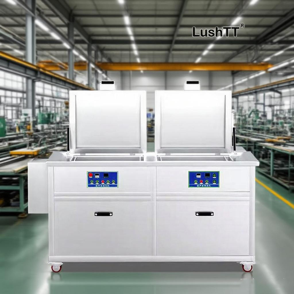 Ultrasonic Cleaning Machine Dual Tanks 38L Remove Oil Grease Dust Rust Debris