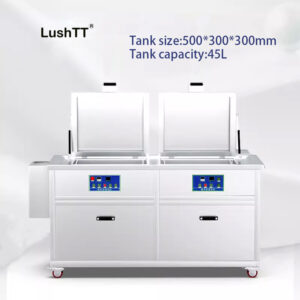 Ultrasonic Cleaner Machine Double Tanks 45L Filtering Drying Oil Dust Degreasing