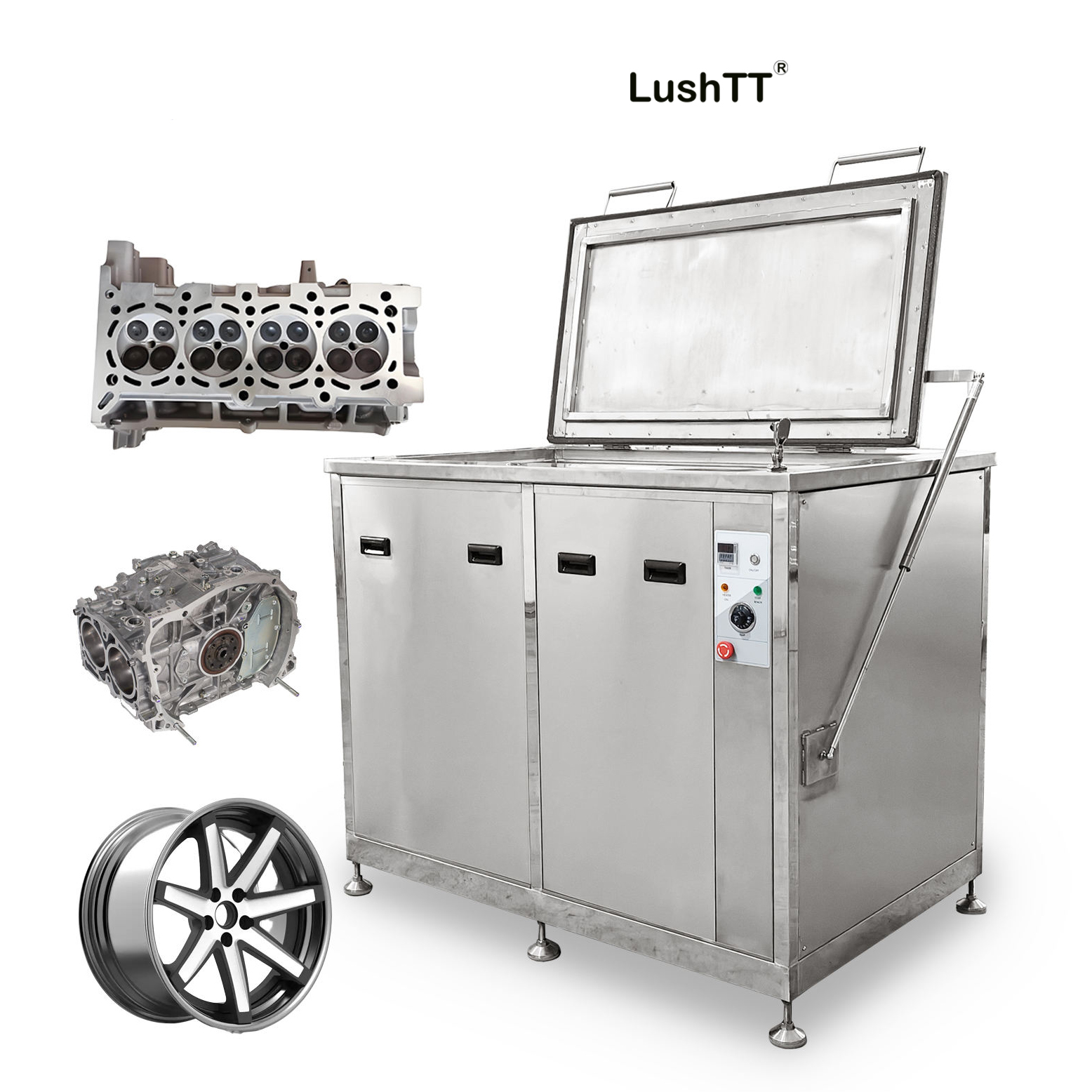 Industrial Ultrasonic Cleaner Single Tank 99L DPF PCB Hardware Car Parts Cleaning