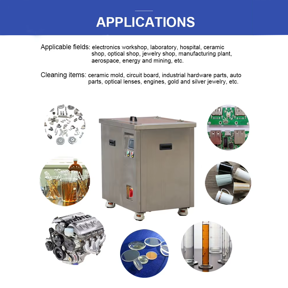 Ultrasonic Cleaning Machine PLC Control Two Frequency 28khz 40khz 105L Bath - Image 13