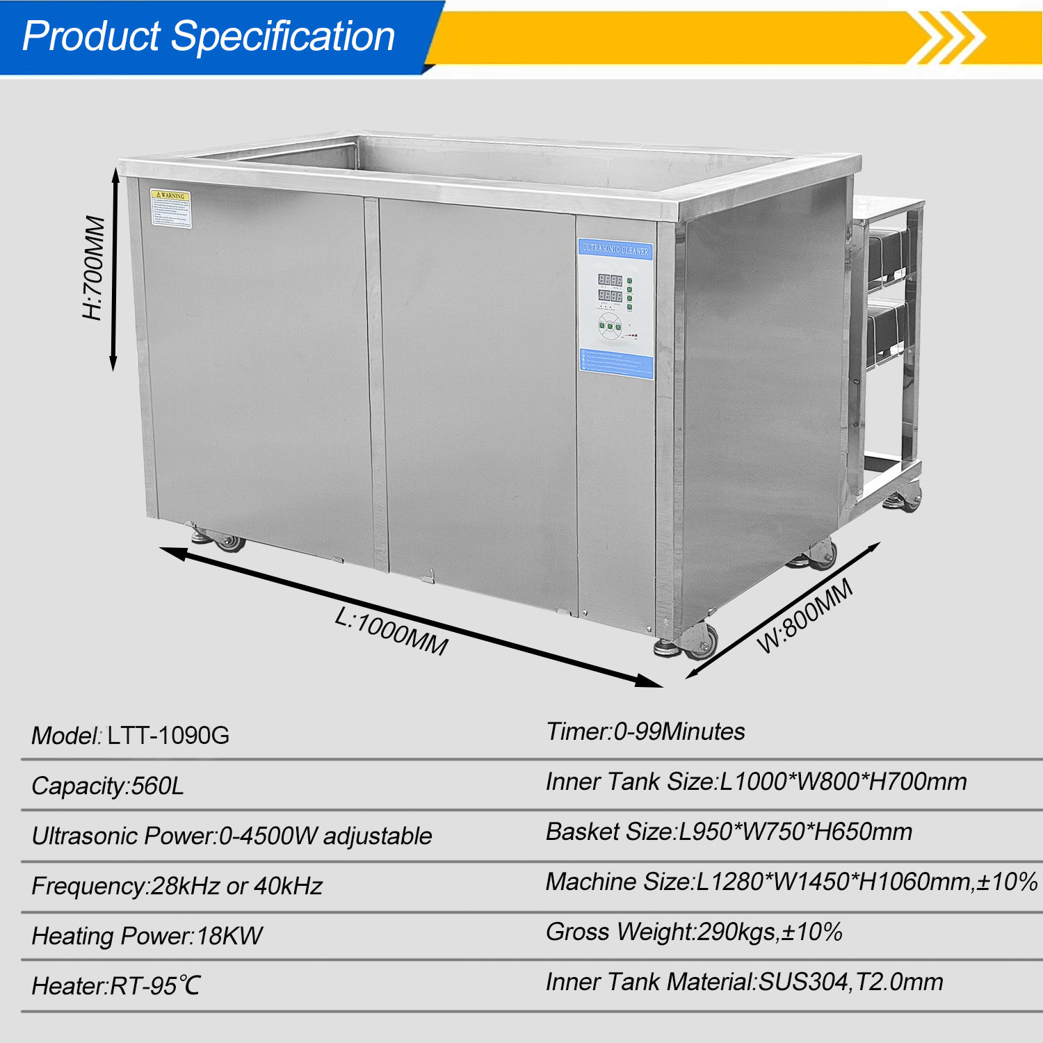 Parts Washing Machine 560L with Heater Filter Timer Ultrasound Cleaner - Image 5