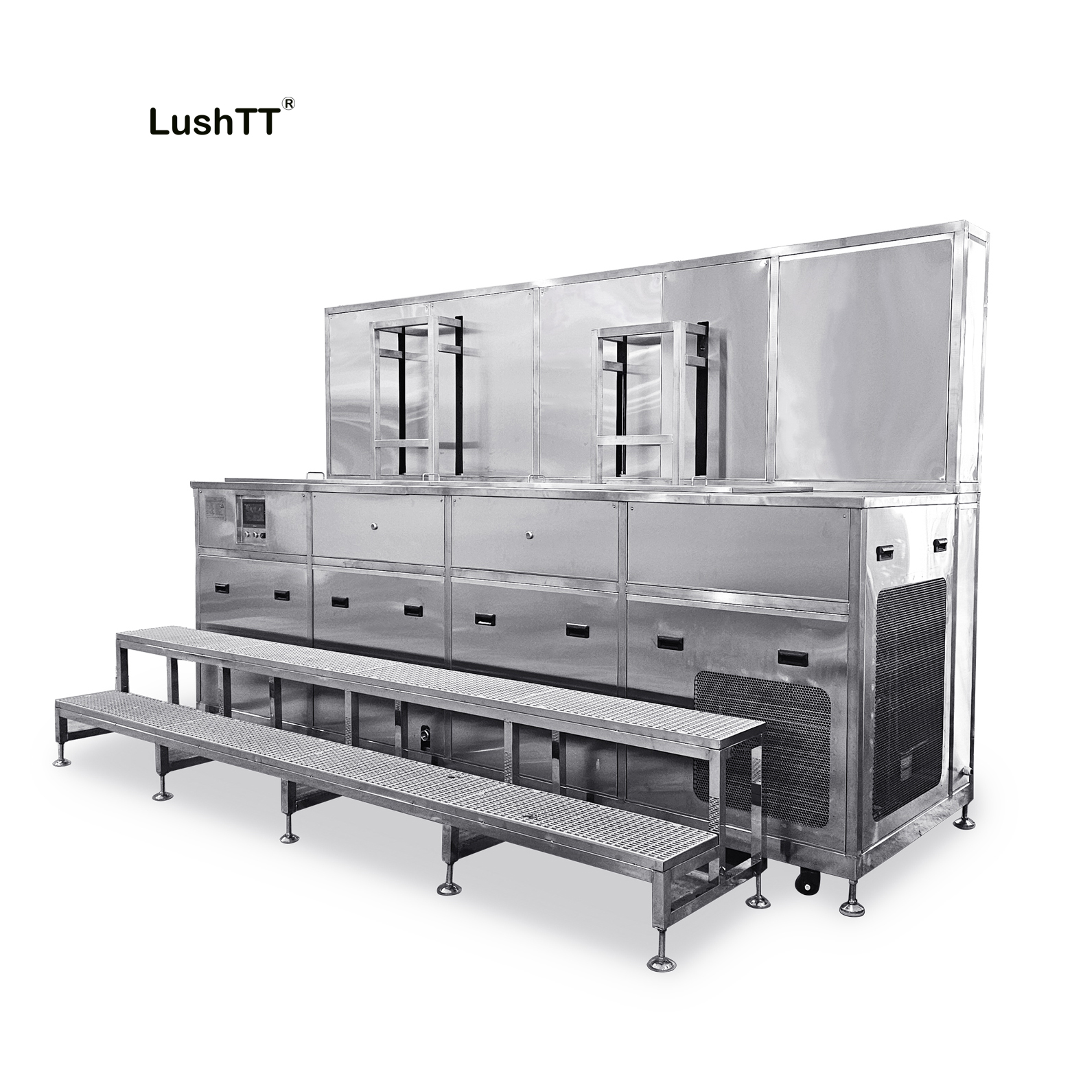 Vapor Phase Degreaser Refrigerated Cooling Ultrasonic Cleaning Machine Two Tanks 375L