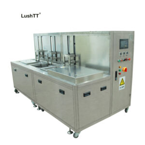 Industrial Ultrasonic Cleaner 33L Three Tanks Lifting Filtration Drying Machine