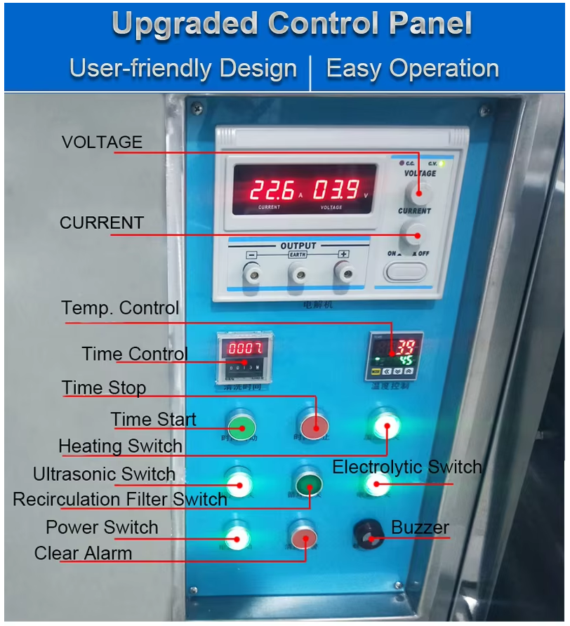 Industrial Ultrasonic Electrolysis Mold Cleaning Machine 61L Ultrasound Cleaner - Image 8