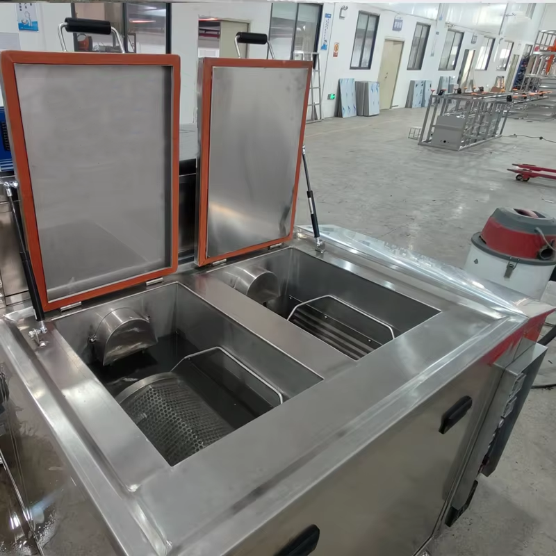 Rotate Drum Ultrasonic Cleaning Machine Two Tanks 61L Industrial Parts Washer - Image 5