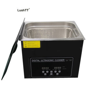 Stainless Steel Ultrasonic Cleaner 14L Black Titanium Degas and Variable Wave